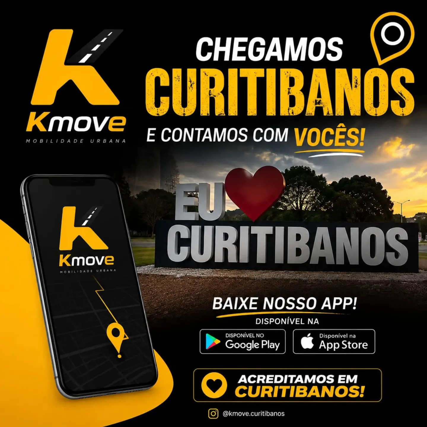 Campanha Oficial Kmove - Chegamos Curitibanos